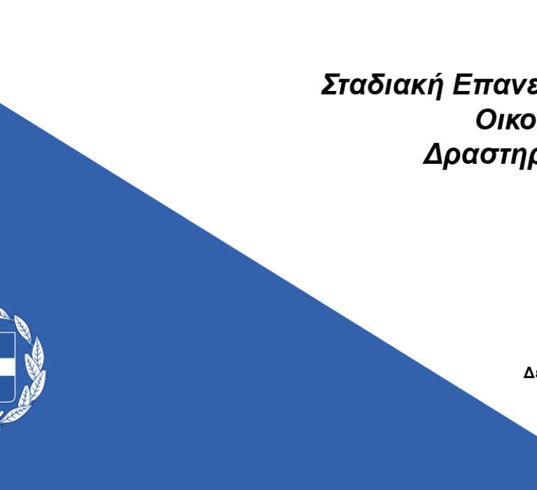 Yπουργείο Ανάπτυξης και Επενδύσεων: Σταδιακή Επανεκκίνηση Οικονομικών Δραστηριοτήτων – Ανακοίνωση μέτρων